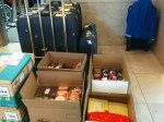 救援物資の荷詰め完了